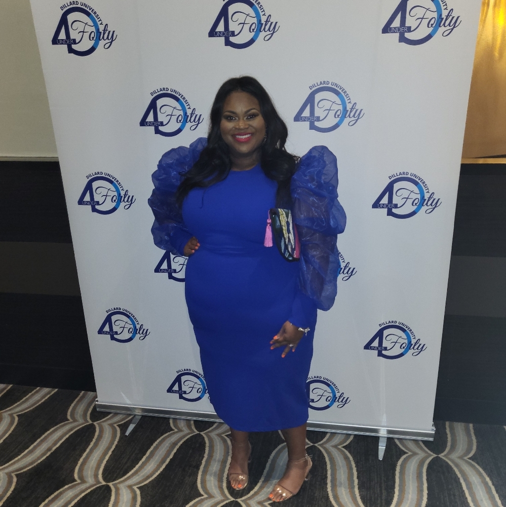 Ruffle Blue Dress - Picture 2 of 2